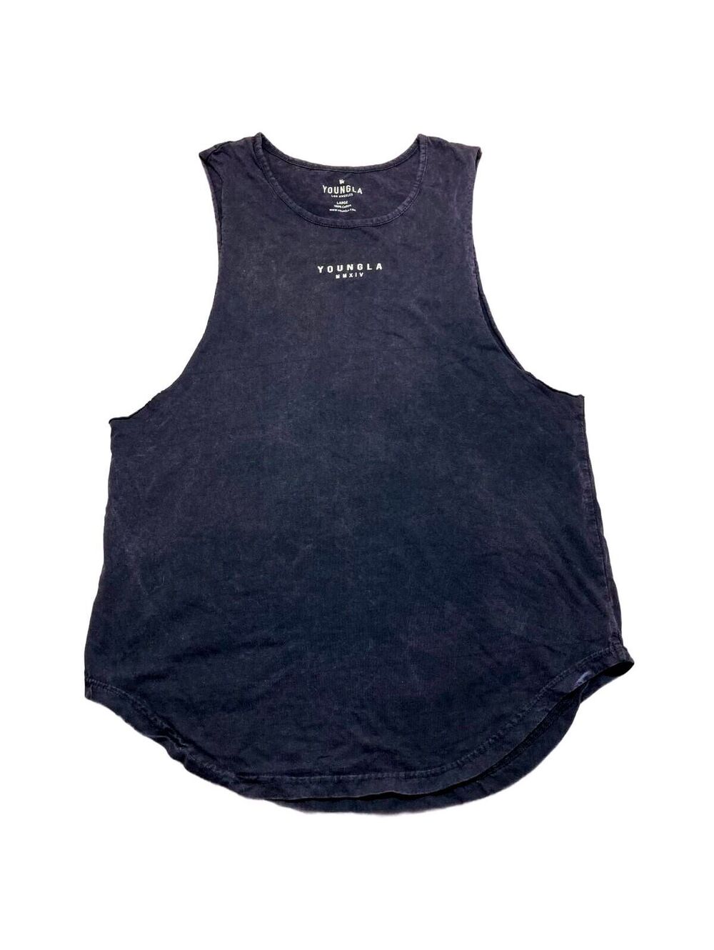 YoungLA Sleeveless Muscle Tank Top in Black Size Large